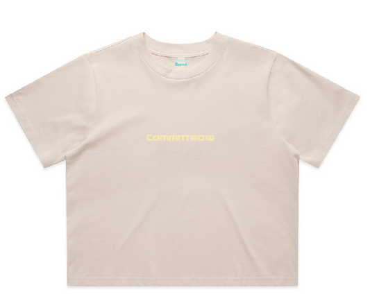 CROP TEES - CAF banner print