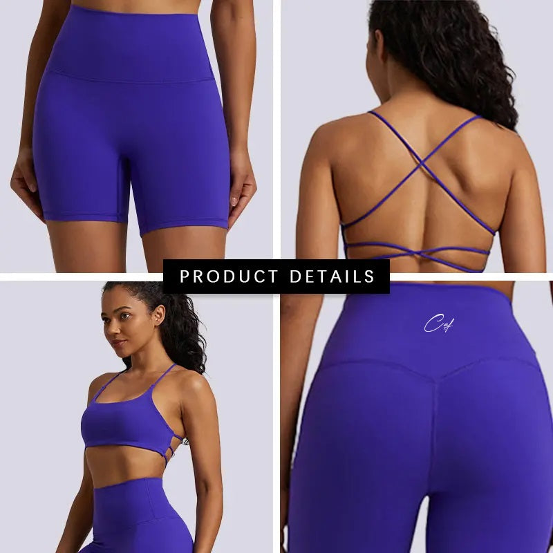 Womens - Criss Cross open back short sets