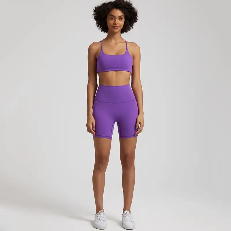 Womens - Criss Cross open back short sets