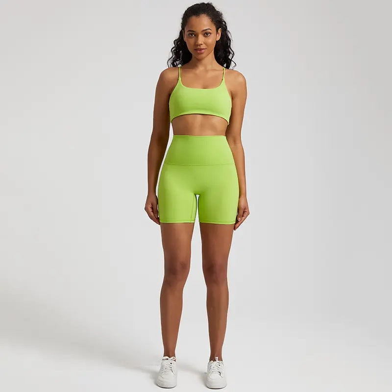Womens - Criss Cross open back short sets