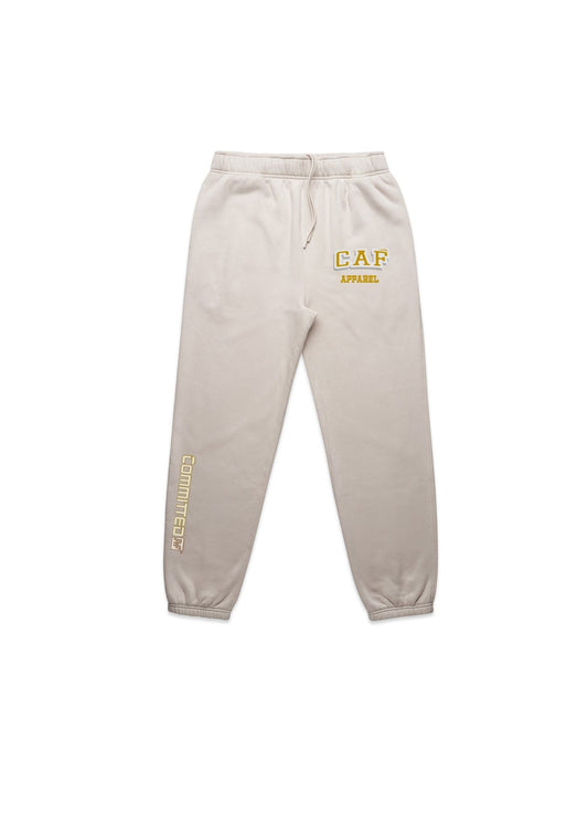 Mens - Track pants - BONE with Tan Print