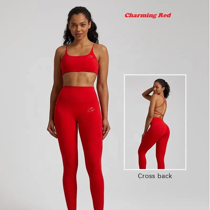 WOMENS - Criss Cross open Back sports sets