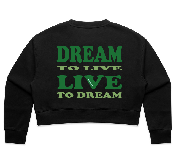 DREAM TO LIVE - crop crews BLACK - Blue