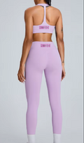 WOMENS- T BACK sports bra and Leggings sets LAVENDER