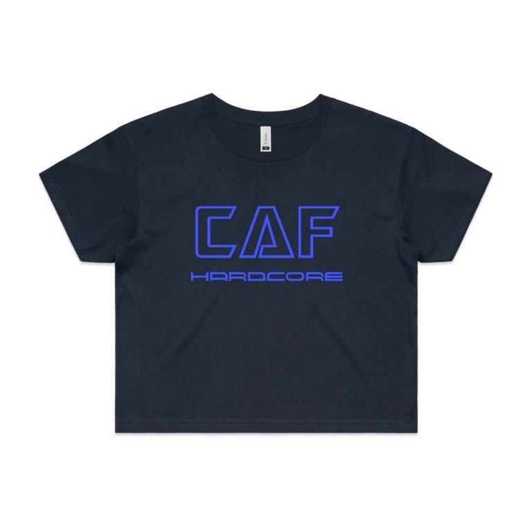 Womens Crop Tee | BLACK/DARK BLUE