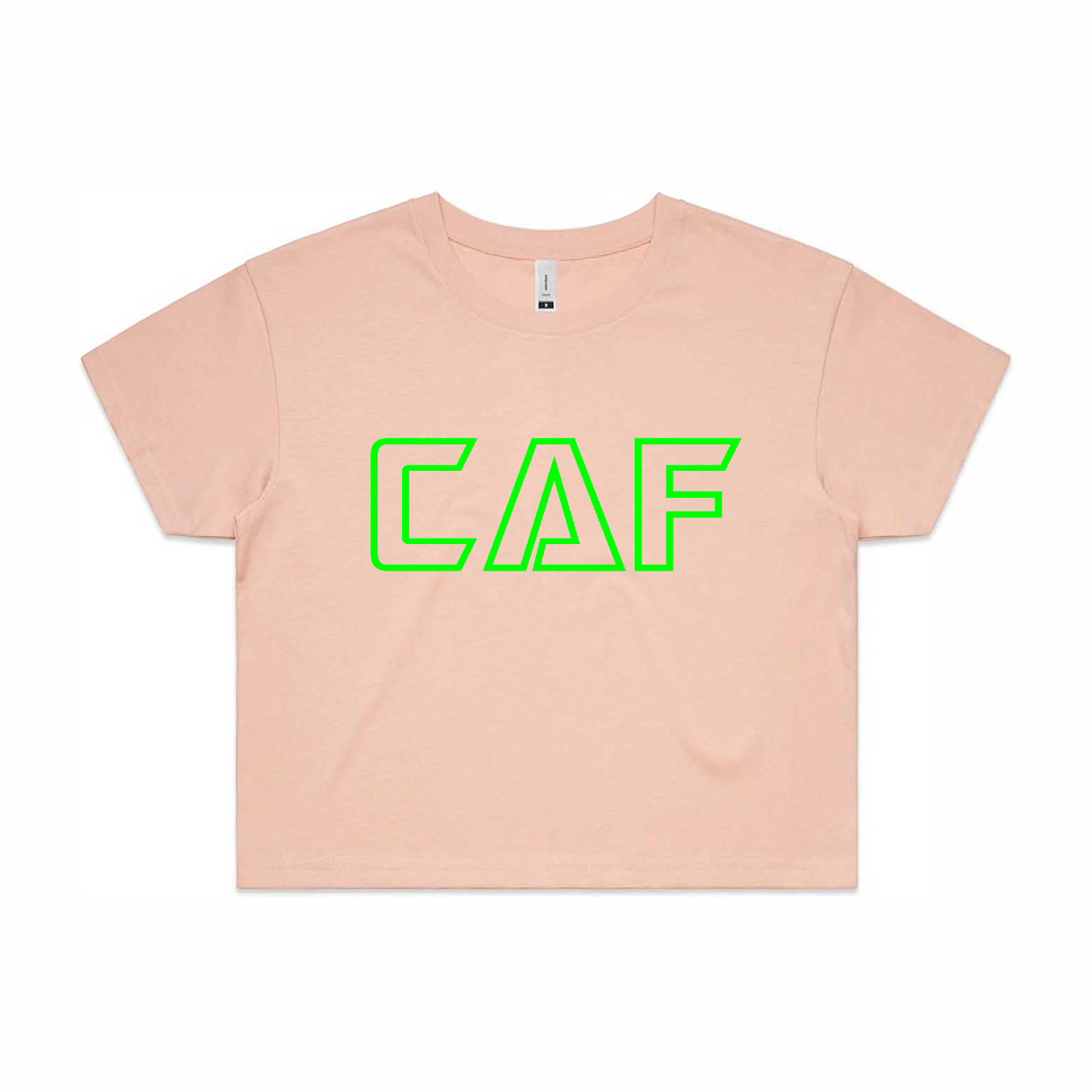 Womens Crop Tee | NEON GREEN CAF