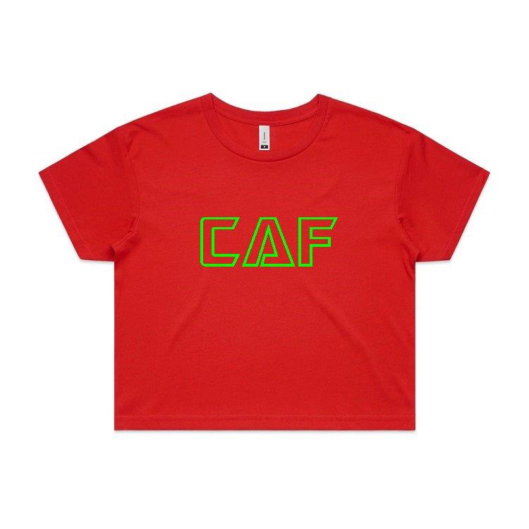 Womens Crop Tee | NEON GREEN CAF