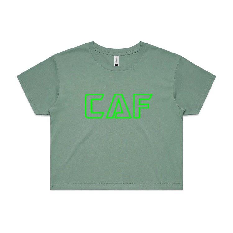 Womens Crop Tee | NEON GREEN CAF