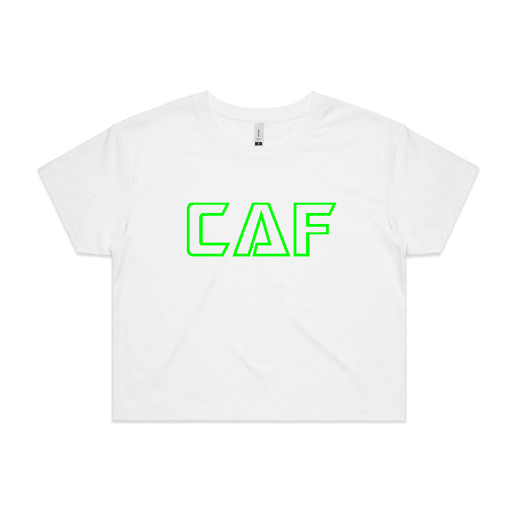 Womens Crop Tee | NEON GREEN CAF