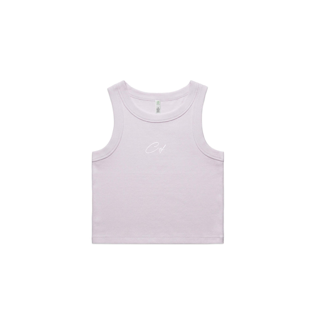 WOMENS- Ribbed crop singlet