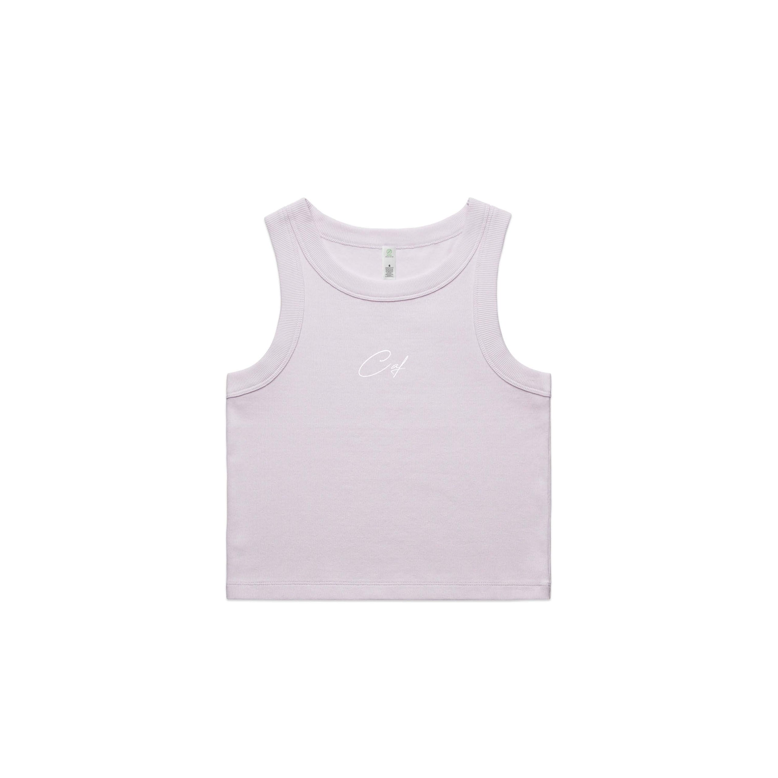 WOMENS- Ribbed crop singlet