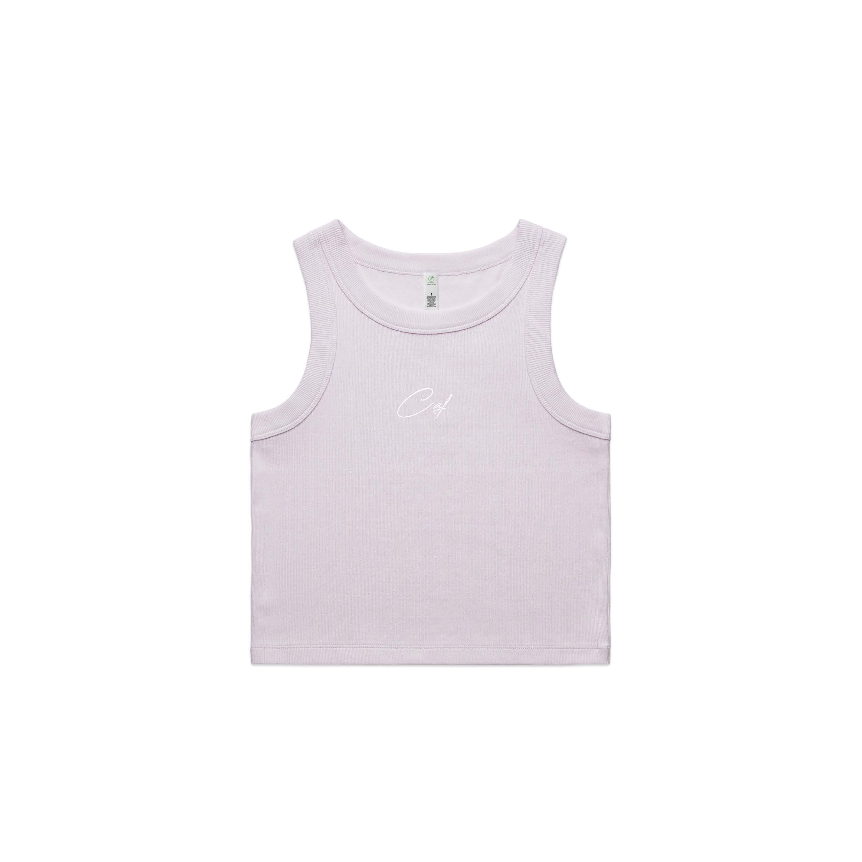 WOMENS- Ribbed crop singlet
