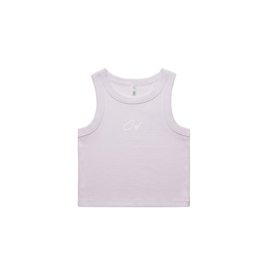 WOMENS- Ribbed crop singlet