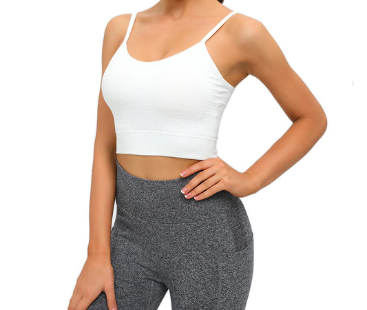 WOMENS- crop sports bar adjustable