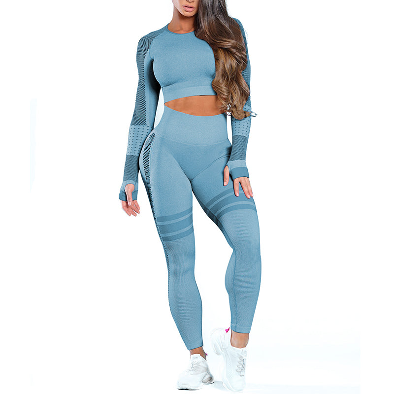 WOMENS - MESH LEGGING and CROP LONGSLEEVE