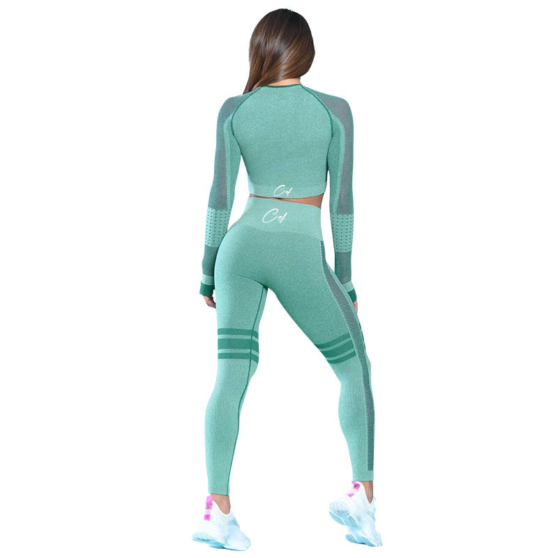 WOMENS - MESH LEGGING and CROP LONGSLEEVE