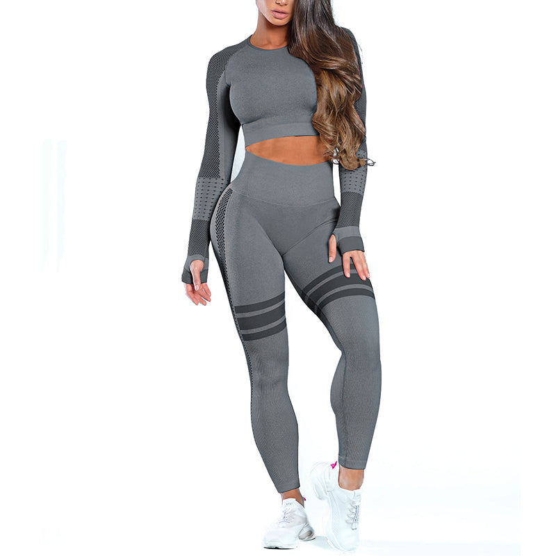 WOMENS - MESH LEGGING and CROP LONGSLEEVE